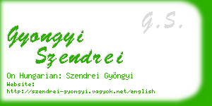 gyongyi szendrei business card