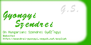 gyongyi szendrei business card